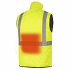 Pioneer Hi-Vis Heated Insulated Safety Vest, 100% Waterproof, Hi-Vis Yellow, 3XL V1210260U-3XL